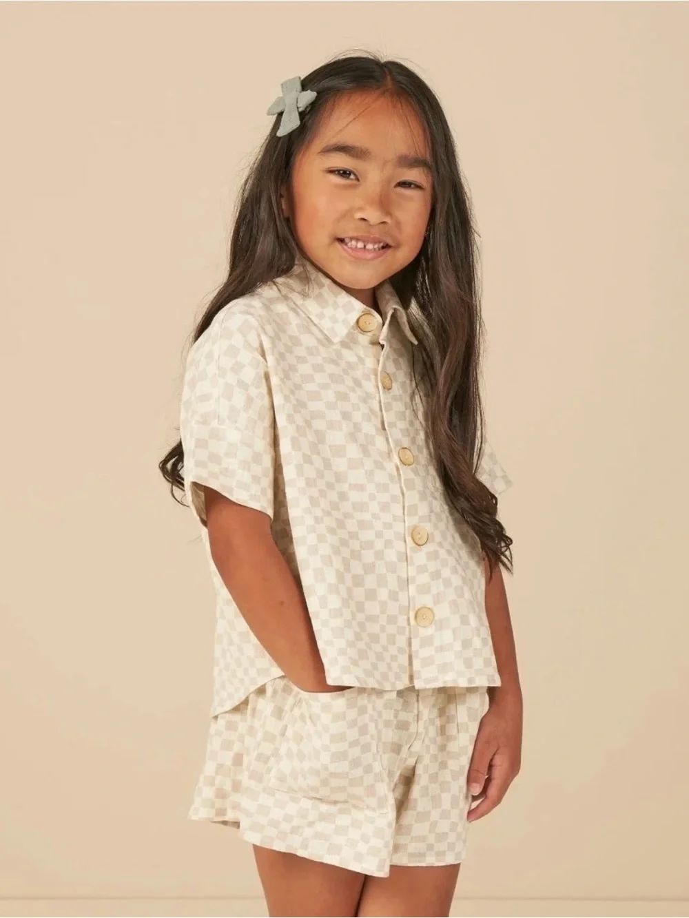 Rylee and Cru Dove Check Shorts